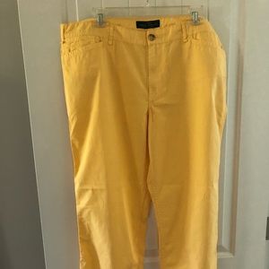 Yellow chino style pants